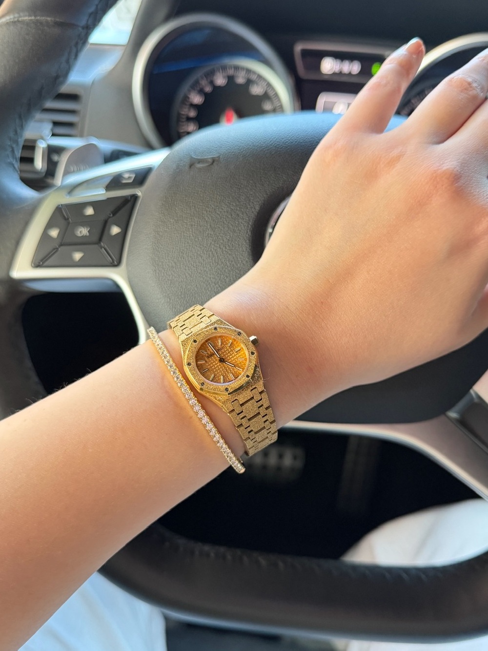 Audemars Piguet mini royal oak frosted gold